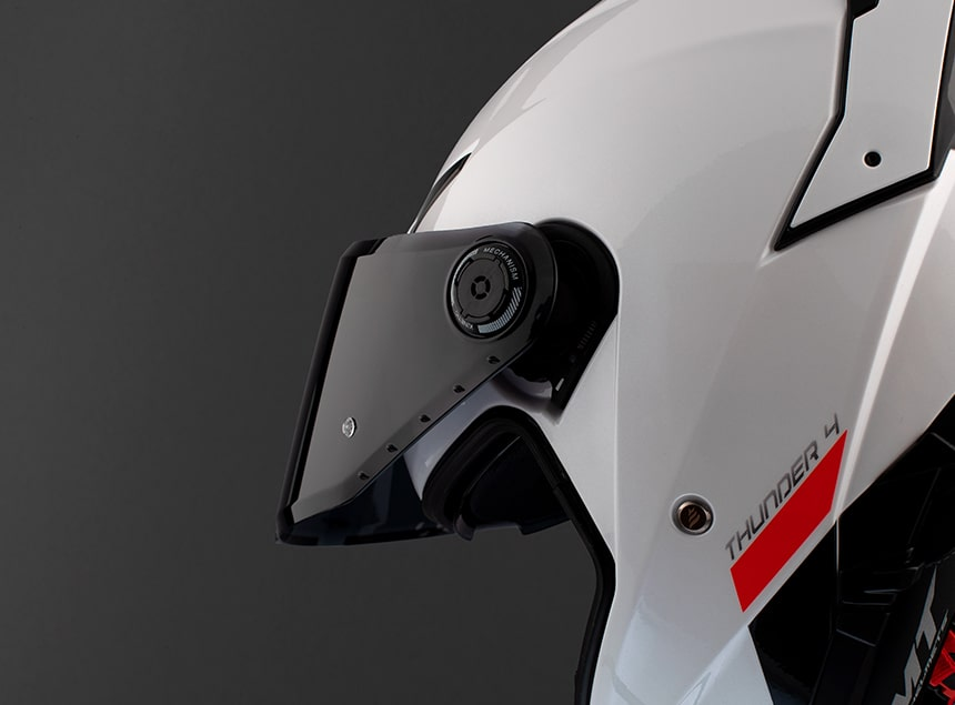 Casco MT Helmets Hummer Quo A0 Blanco/Perla Brillo + Mica oscura de regalo  - Motos Baham