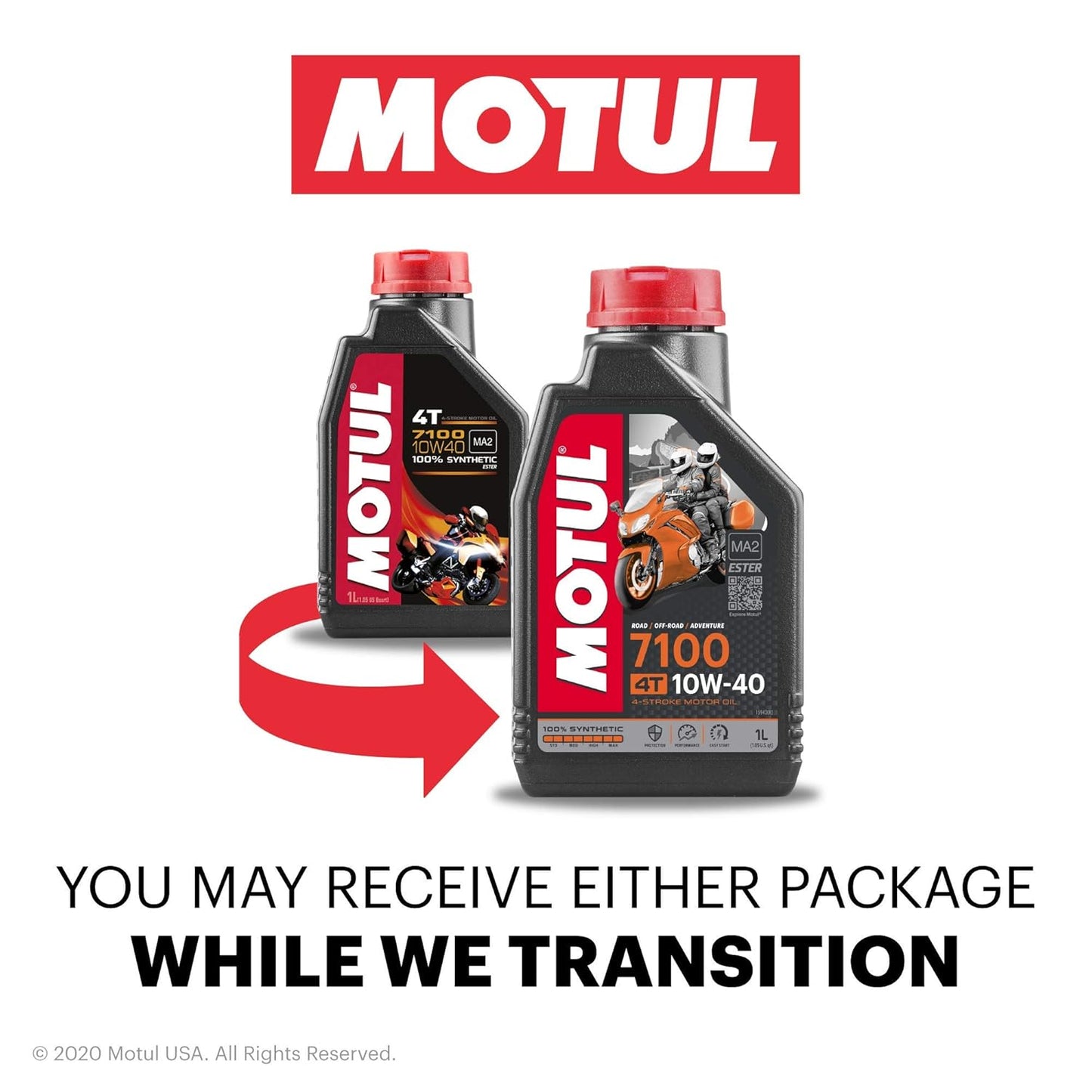 Motul 7100 4T Fully Synthetic 10W-40 Petrol Engine Oil for Bikes (1 L)