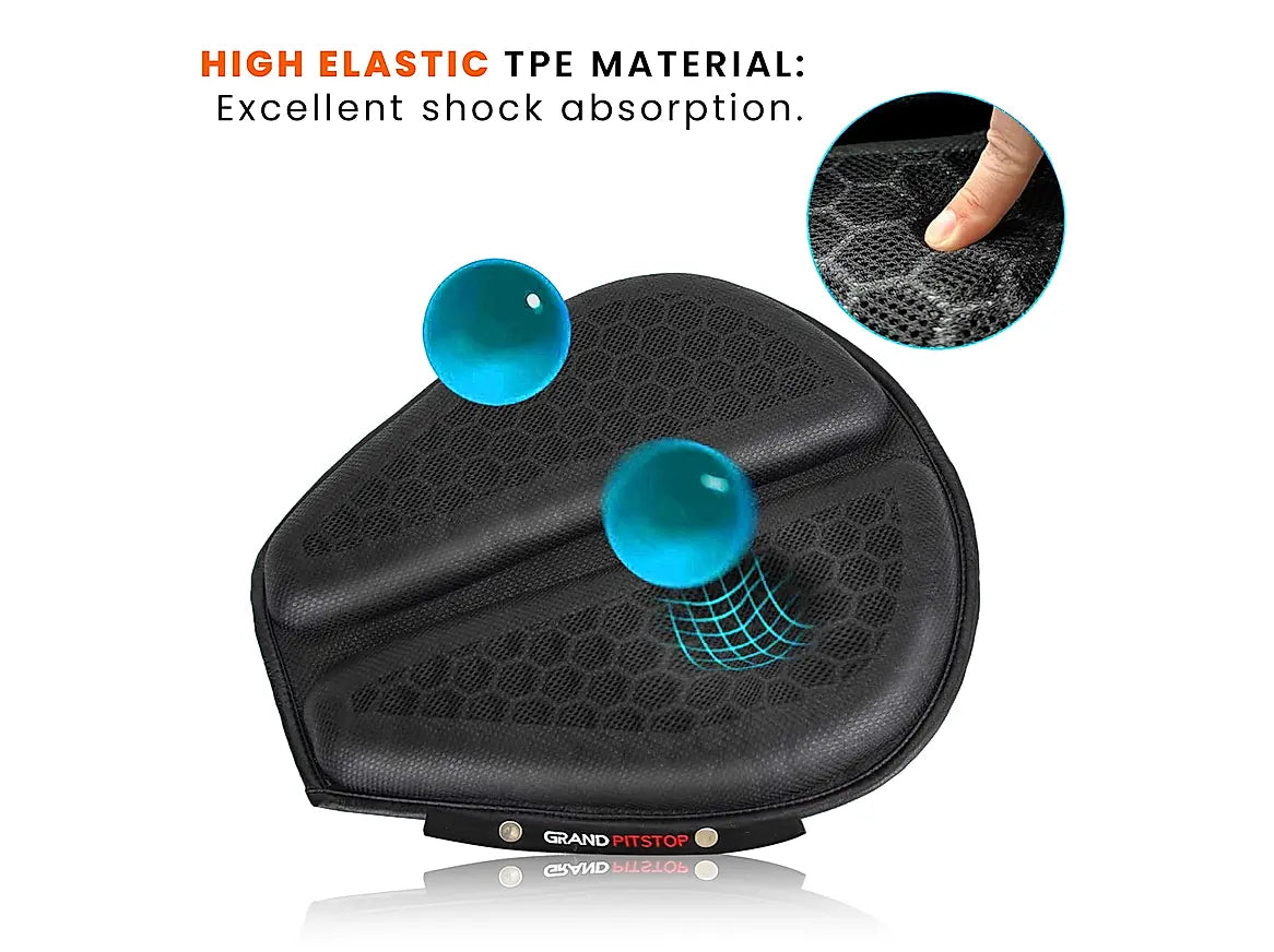 Motorcycle Honeycomb Air Gel Seat Cushion - Universal Fit