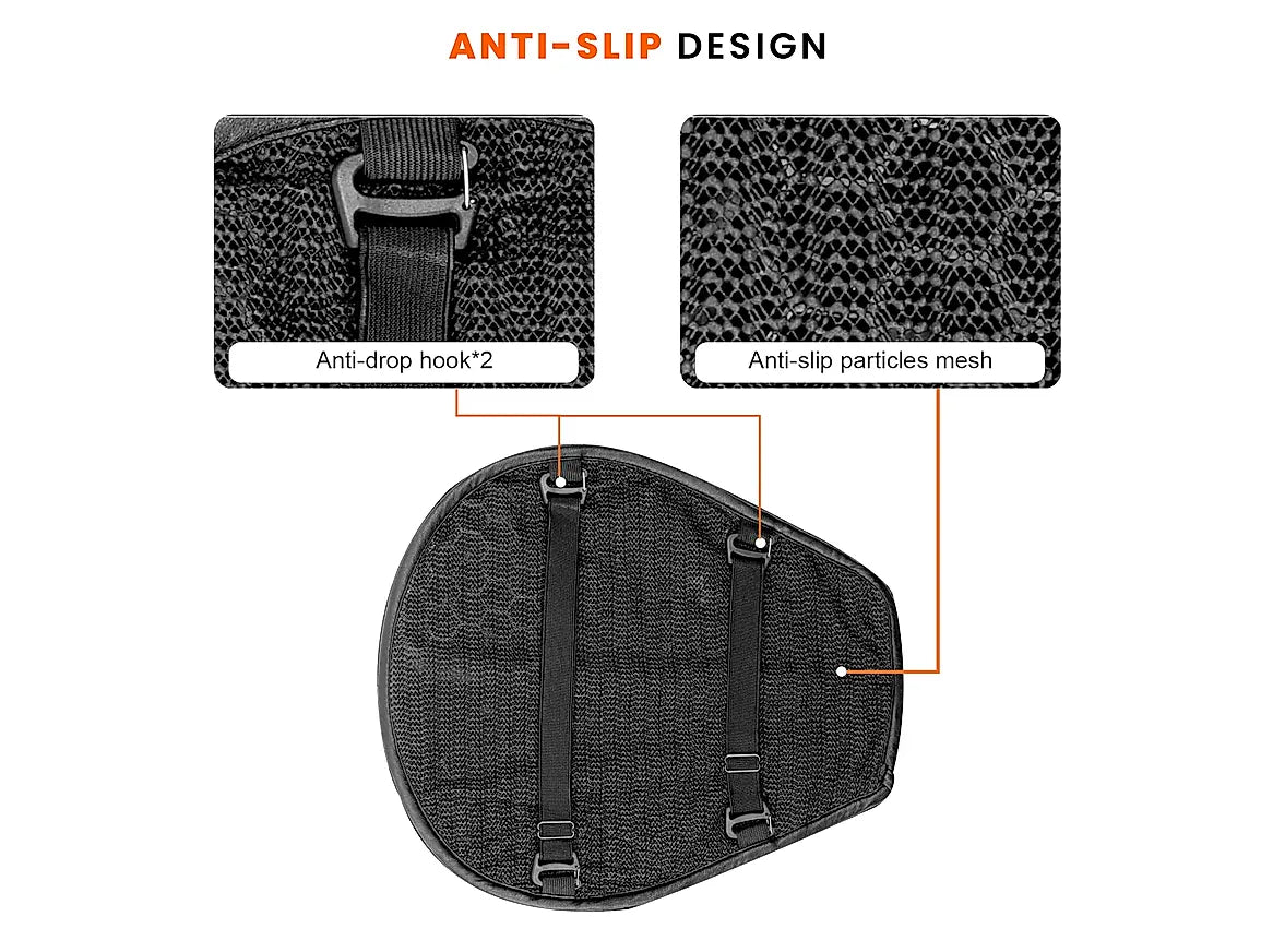 Motorcycle Honeycomb Air Gel Seat Cushion - Universal Fit