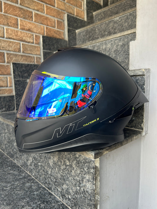 MT V12 DAY NIGHT VISOR NIGHT VISION ULTRA BLUE COLOUR