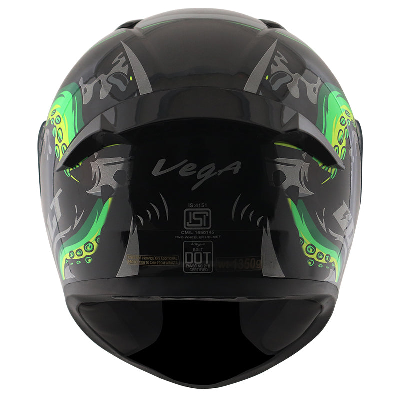 Black and sales neon green helmet